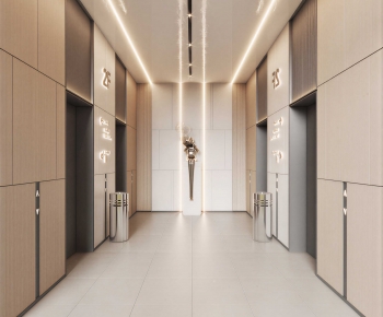 Modern Office Elevator Hall-ID:402076965