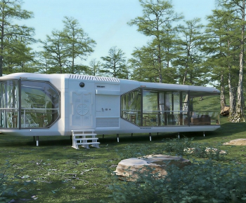 Modern Appearance Of Commercial Building-ID:740859992