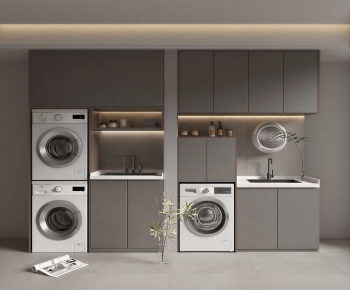 Modern Laundry Cabinet-ID:932035928
