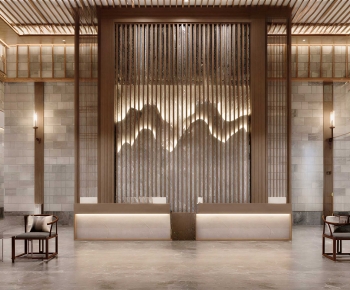 New Chinese Style Office Reception Desk-ID:899053106