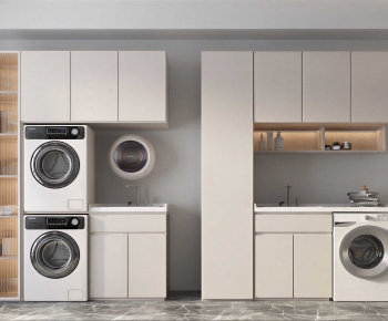 Modern Laundry Cabinet-ID:801875112
