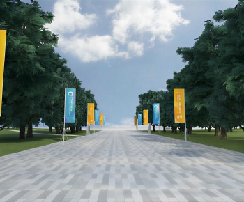 Modern Park Landscape-ID:168855917