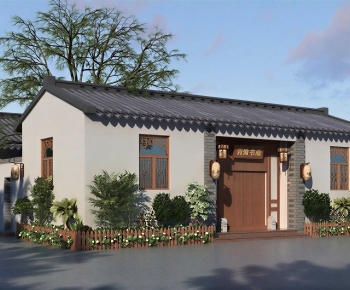 New Chinese Style Appearance Of Commercial Building-ID:380187991