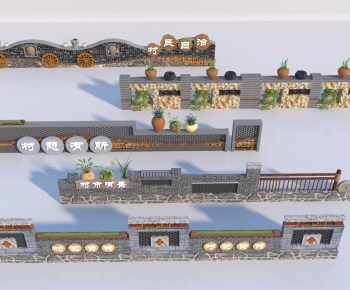 New Chinese Style Landscape Wall-ID:849908119