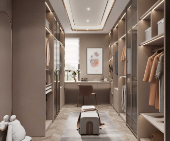 Modern Clothes Storage Area-ID:891344077