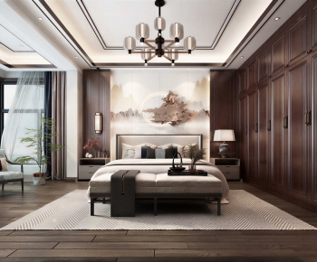 New Chinese Style Bedroom-ID:529453042