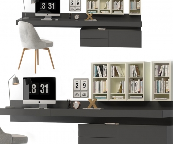 Modern Computer Desk And Chair-ID:348489348