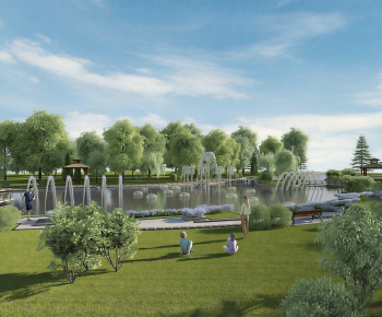 Modern Park Landscape-ID:319883118