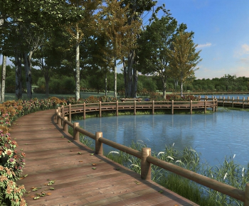 Modern Park Landscape-ID:718664887