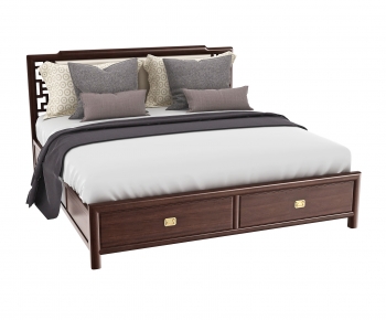 Modern Double Bed-ID:369321119