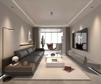 Modern A Living Room-ID:659425971