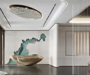 Modern Office Reception Desk-ID:745898015