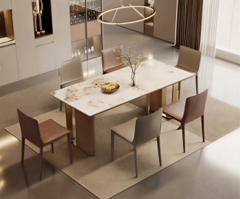 Modern Dining Table And Chairs-ID:214385035