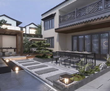 New Chinese Style Courtyard/landscape-ID:574834117