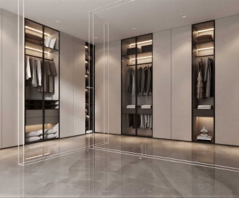 Modern Clothes Storage Area-ID:566781047