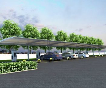 Modern Outdoor Parking Lot-ID:511641989