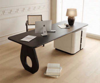 Modern Computer Desk And Chair-ID:645771987