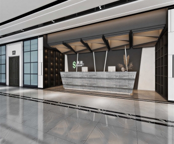 Modern Office Reception Desk-ID:816867117