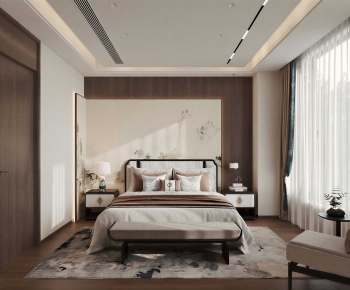 New Chinese Style Bedroom-ID:345020382