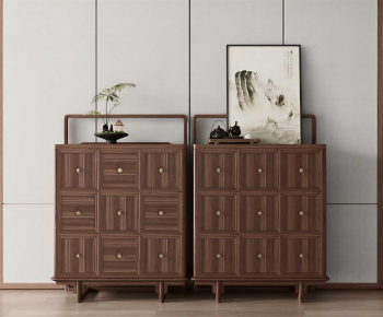 New Chinese Style Entrance Cabinet-ID:444752938