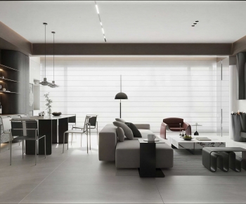 Modern A Living Room-ID:536571981