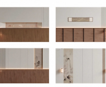 New Chinese Style TV Wall-ID:505806927