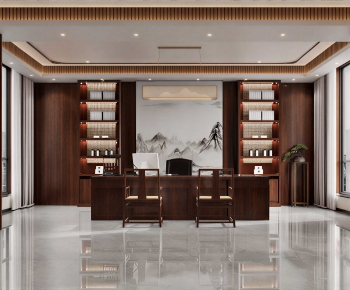 New Chinese Style Manager's Office-ID:232460986