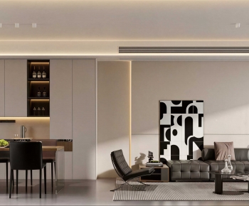 Modern A Living Room-ID:198935036