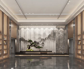 New Chinese Style Office Reception Desk-ID:256107092