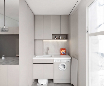 Modern Balcony Laundry Room-ID:425194039