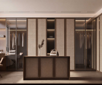 Modern Clothes Storage Area-ID:295159853