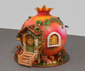 Modern Cartoon House-ID:399149896