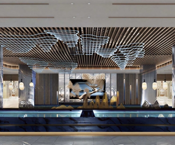 New Chinese Style Lobby Hall-ID:107901155