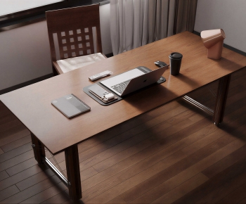 Modern Computer Desk And Chair-ID:889817955