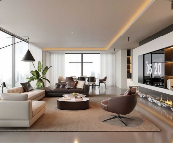 Modern A Living Room-ID:694894085