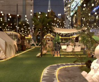 Modern Park Landscape-ID:611939914