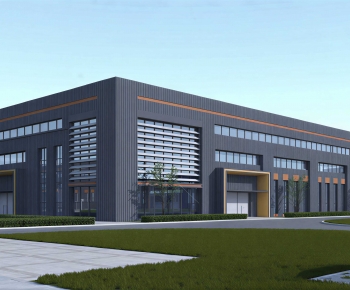 Modern Industrial Building-ID:732589961
