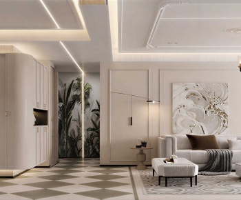 Simple European Style A Living Room-ID:466156961