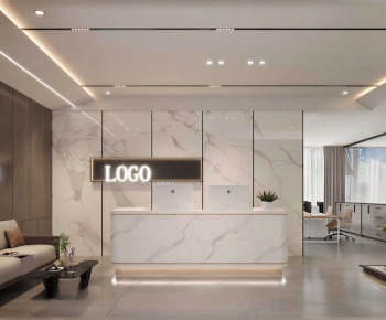 Modern Office Reception Desk-ID:970149041