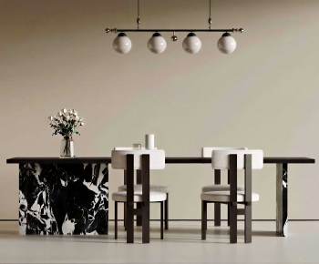 French Style Dining Table And Chairs-ID:679713015