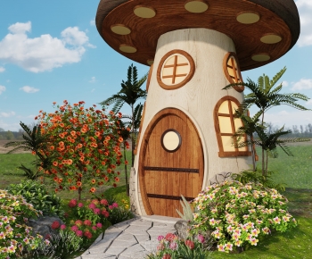 Modern Cartoon House-ID:985877046