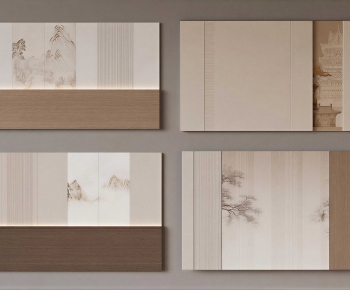 New Chinese Style TV Wall-ID:788557055