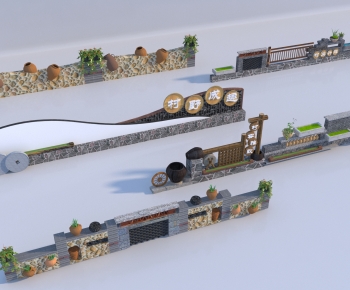 New Chinese Style Landscape Wall-ID:559009088