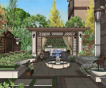 Modern Courtyard/landscape-ID:820245989