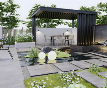 Modern Courtyard/landscape-ID:518523936