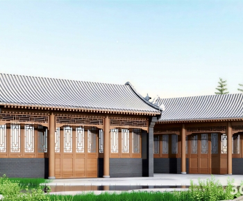 Chinese Style Ancient Architectural Buildings-ID:417758945