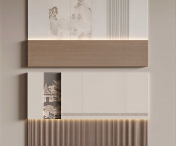 New Chinese Style TV Wall-ID:442840106