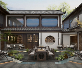 New Chinese Style Courtyard/landscape-ID:384238006