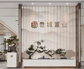 New Chinese Style Office Reception Desk-ID:941579105