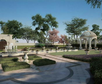 European Style Courtyard/landscape-ID:452147969